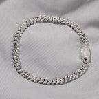 6mm iced Cuban chain with Cubic Zirconia stones