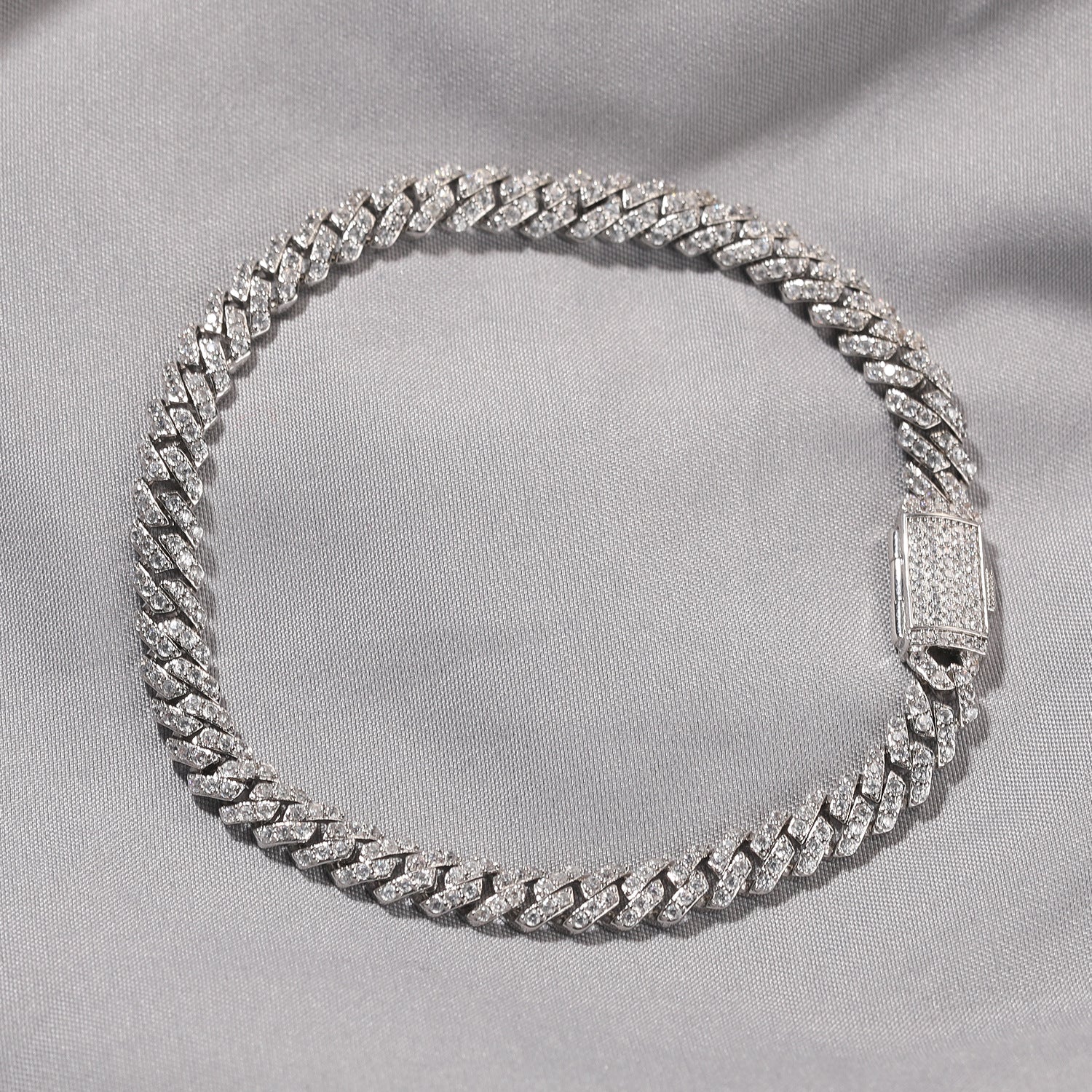 6mm Iced Out Cuban Chain bracelet product view 5