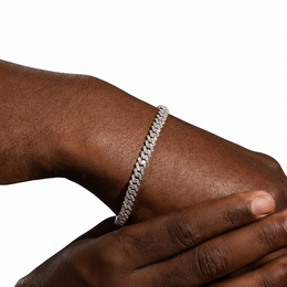6mm Iced Out Cuban Chain bracelet product view 3