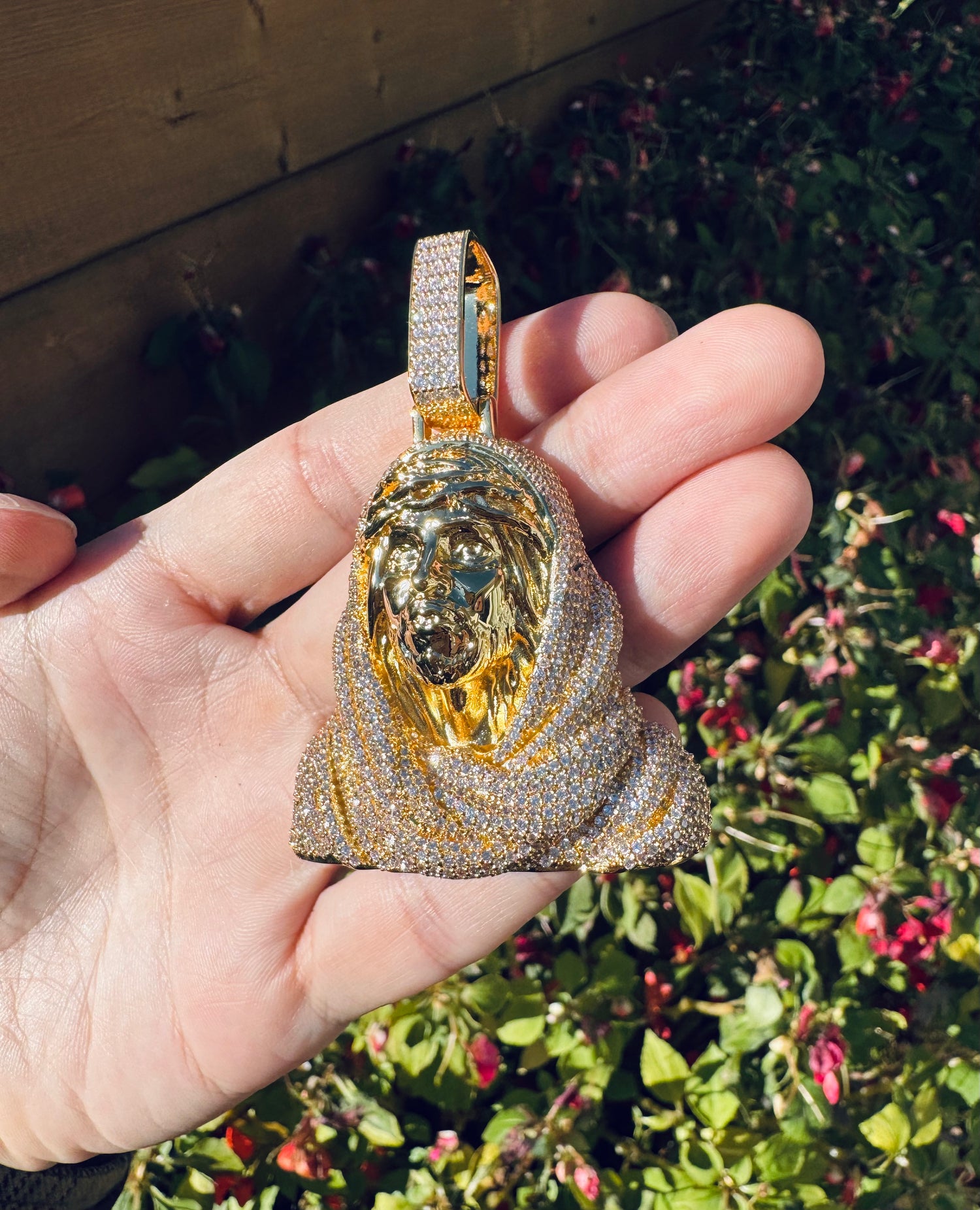 Iced Out 3D Jesus Bust Pendant- Miles Jewellery