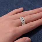 8mm Cuban Link Ring – Copper CZ- Miles Jewellery