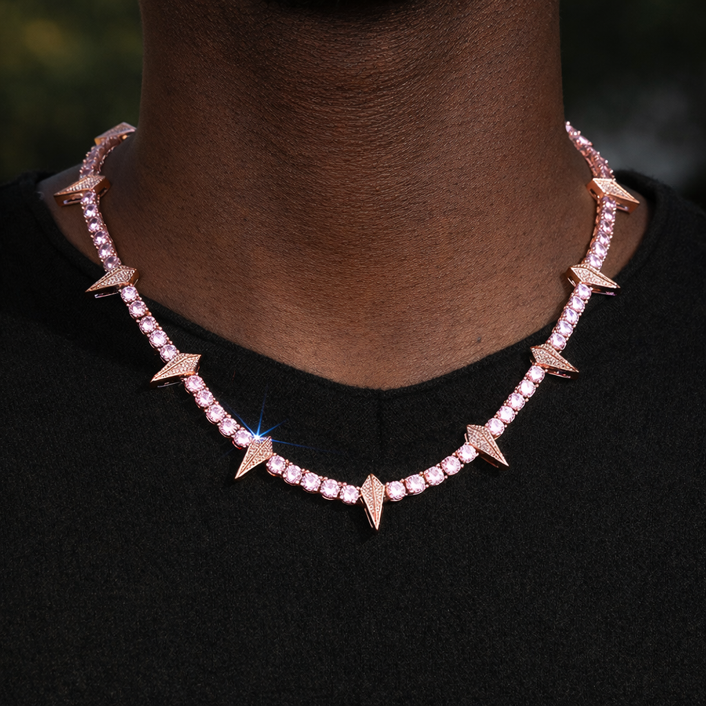 Iced Spike Tennis Chain- Miles Jewellery