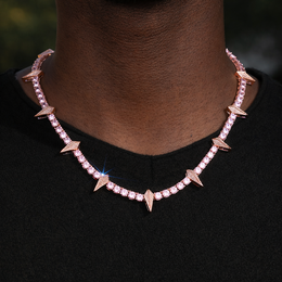 Iced Spike Tennis Chain- Miles Jewellery