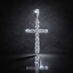 Certified VVS1 D Moissanite Cross Pendant – 925 Sterling Silver Jewelry- Miles Jewellery
