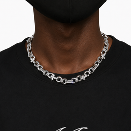 Iced Infinity Cross Link necklace product view 1