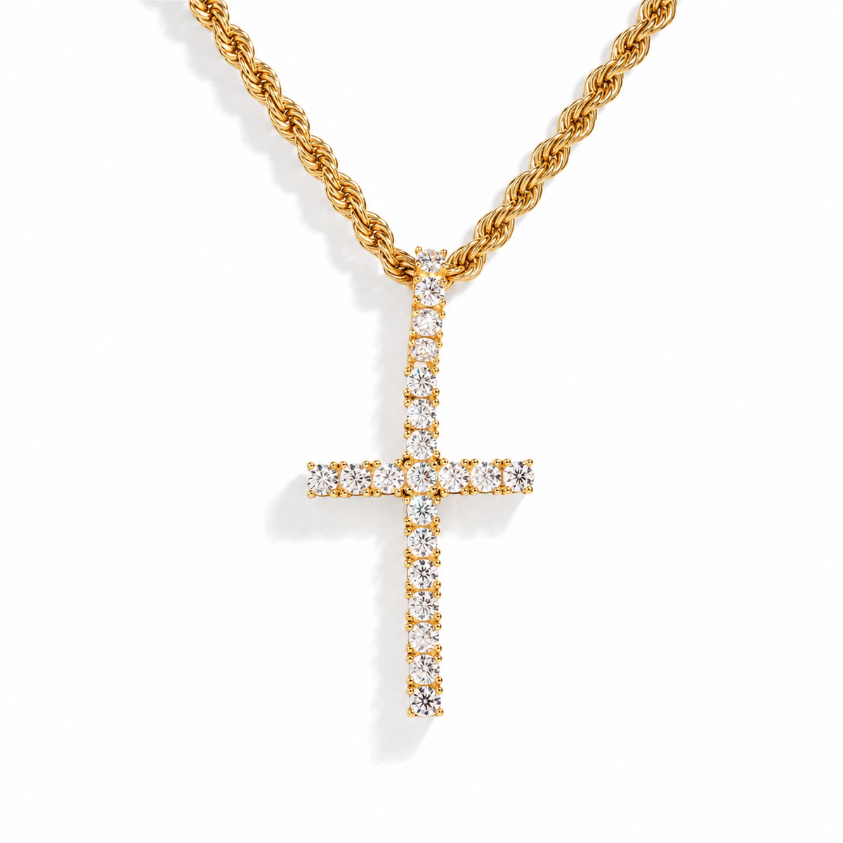 3mm Moissanite Cross Pendant