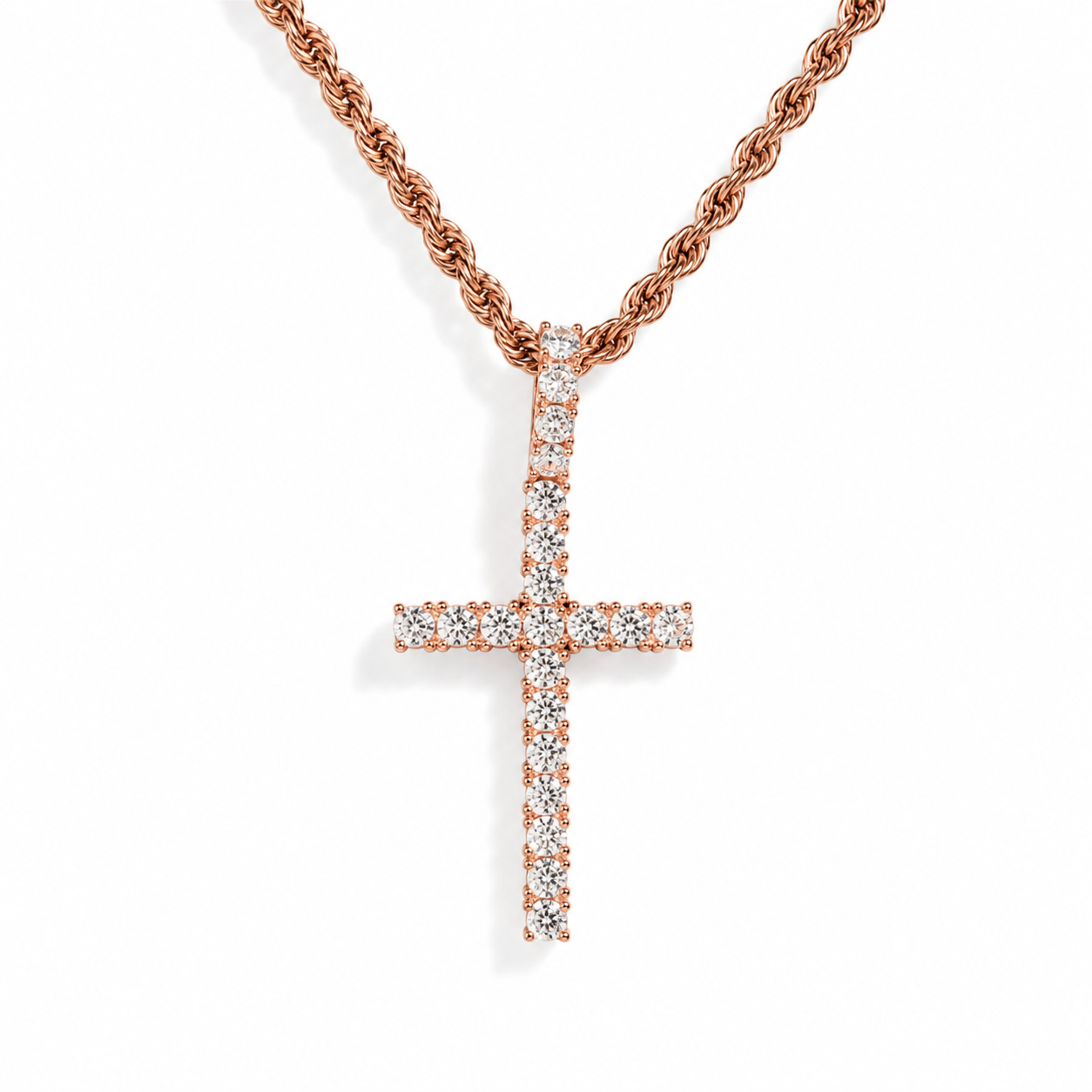 3mm Moissanite Cross Pendant