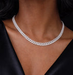 6mm VVS1 D Moissanite Iced Miami Cuban Chain Necklace- Miles Jewellery