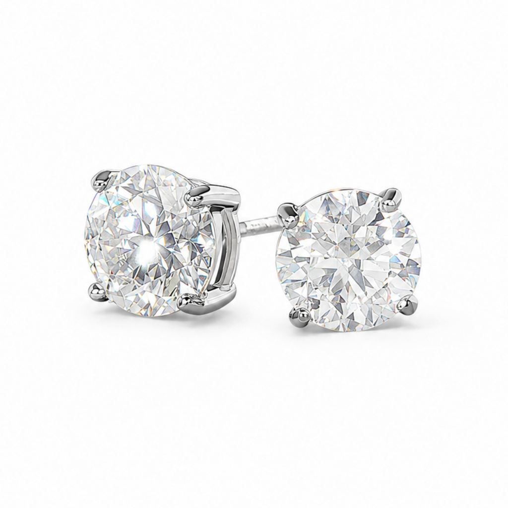 925 Sterling Silver Moissanite Stud Earrings - MilesJewellery