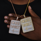 Iced Out One Way Arrow Pendant
