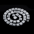 10mm Iced Out Square Link Necklace- Miles Jewellery