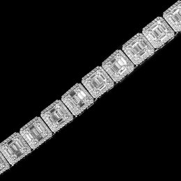 10mm Iced Out Square Link Necklace- Miles Jewellery