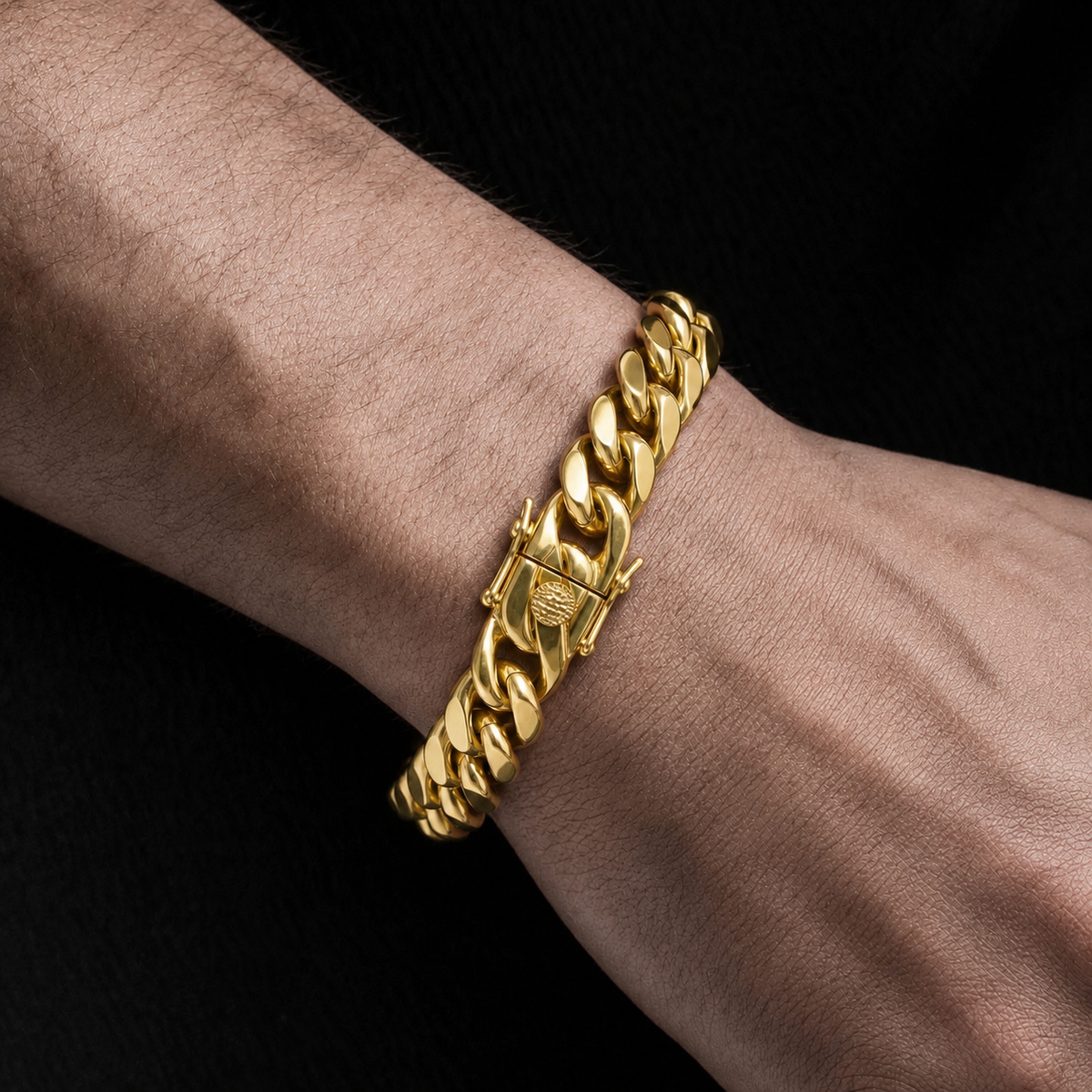 Gold Miami Stainless Steel Cuban Link bracelet 
