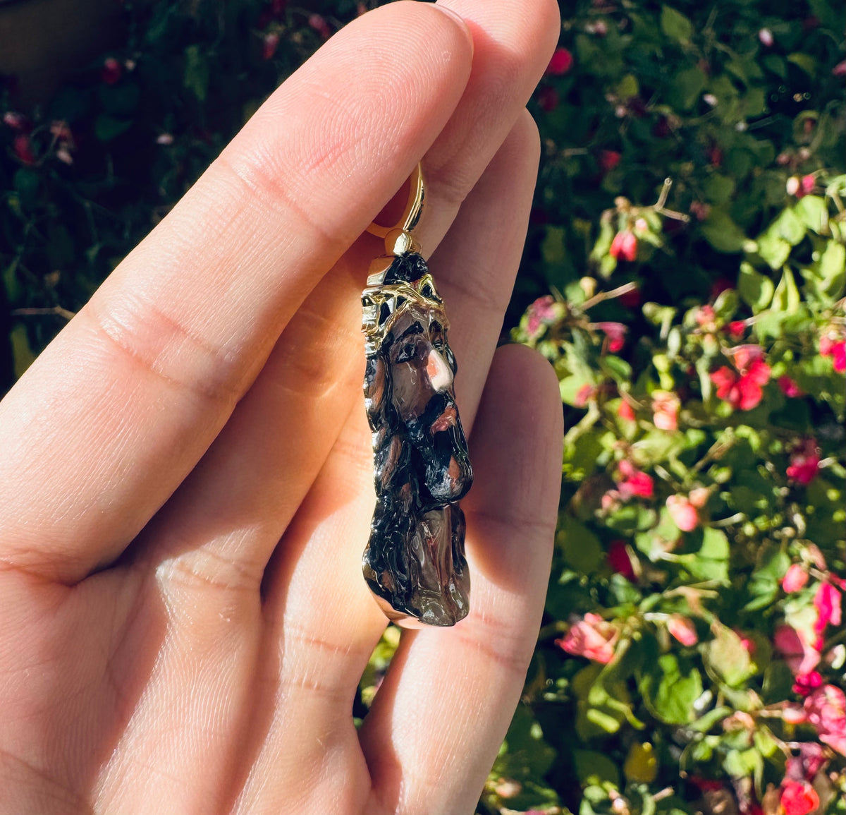 3D Jesus Enamel Head Pendant