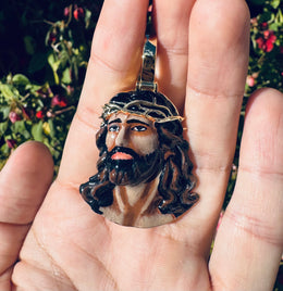 3D Jesus Enamel Head Pendant — product image 5