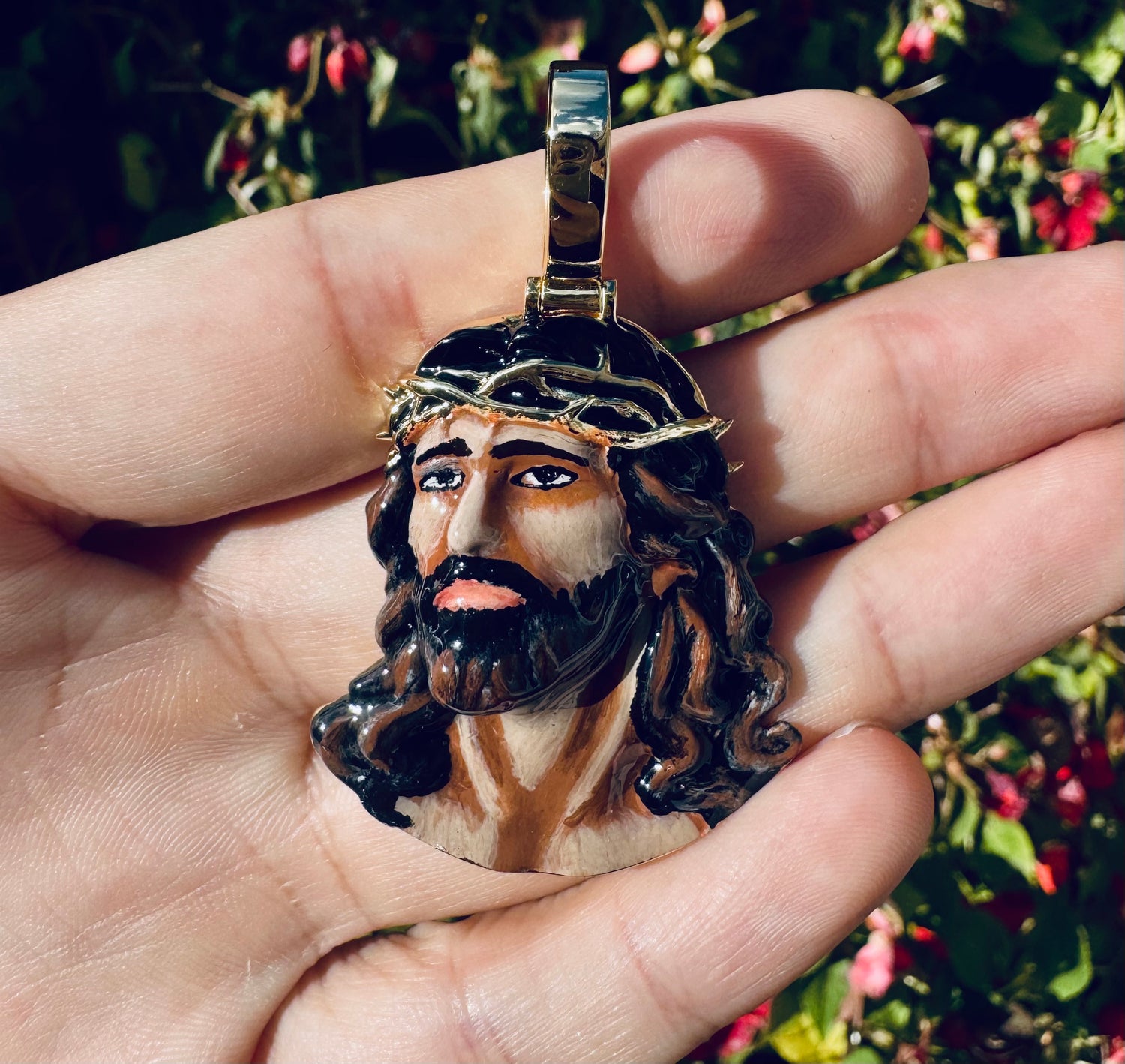 3D Jesus Enamel Head Pendant — product image 8