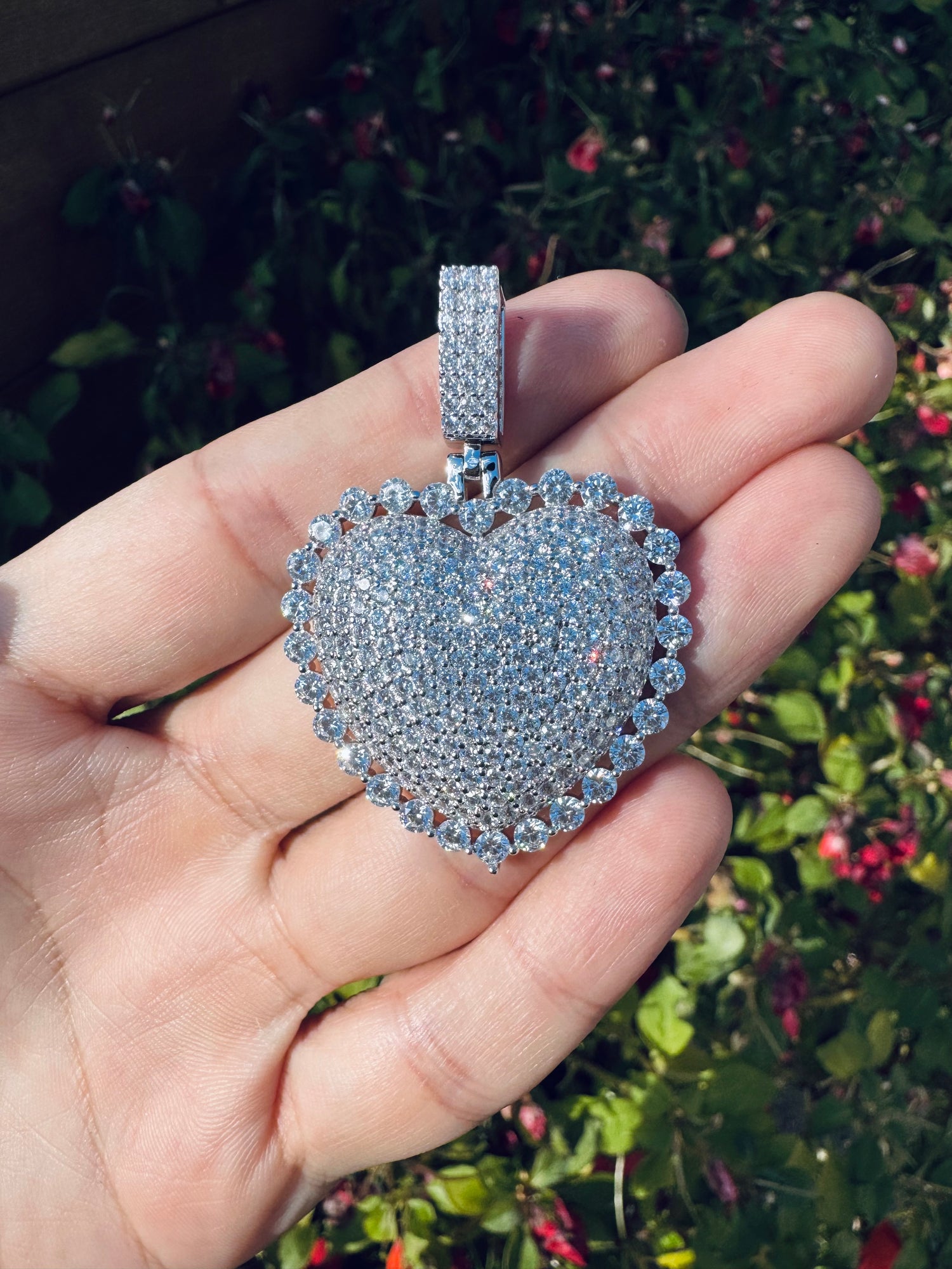 Iced Out Heart Pendant- Miles Jewellery