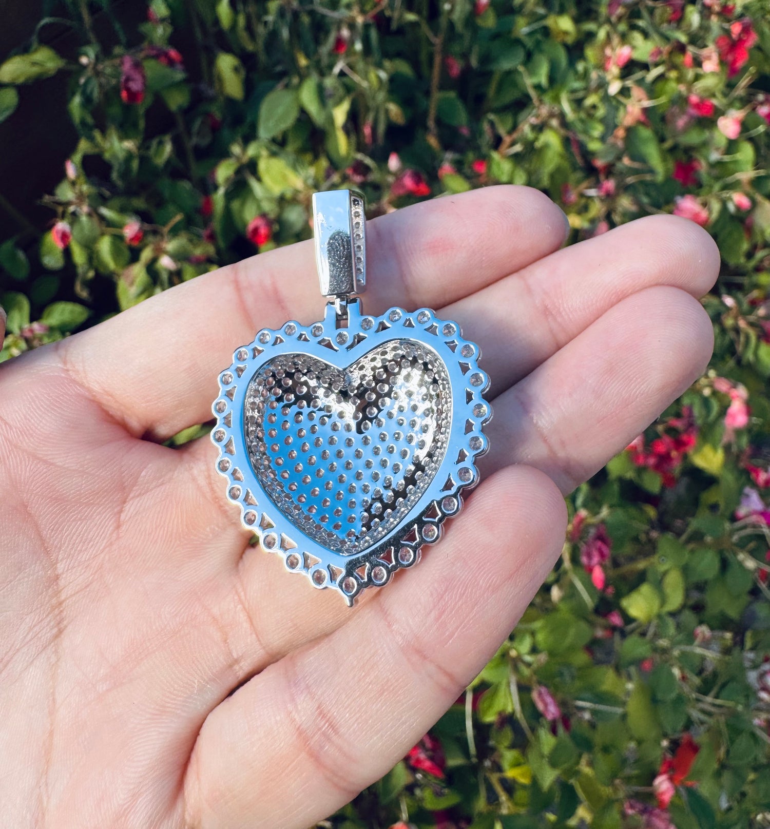 Iced Out Heart Pendant- Miles Jewellery