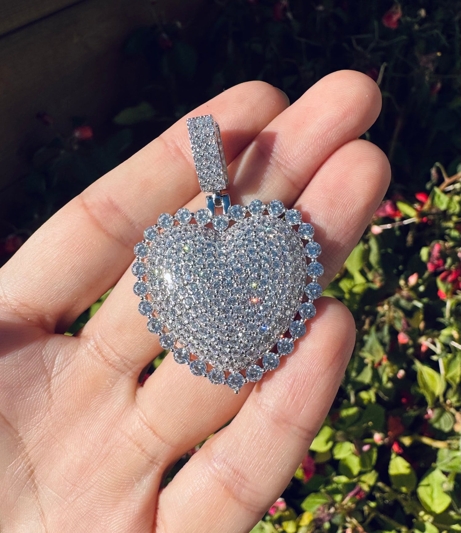 Iced Out Heart Pendant- Miles Jewellery