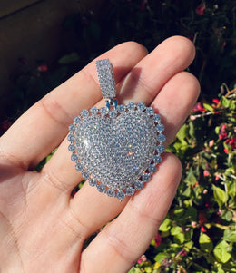 Iced Out Heart Pendant- Miles Jewellery