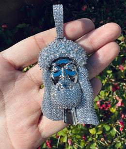 Iced Large Jesus Head Pendant- Miles Jewellery