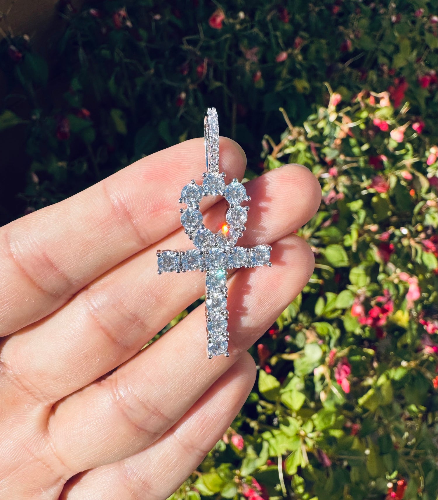 Iced Out Ankh Pendant – Egyptian Faith Jewelry- Miles Jewellery
