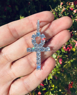 Iced Out Ankh Pendant – Egyptian Faith Jewelry- Miles Jewellery