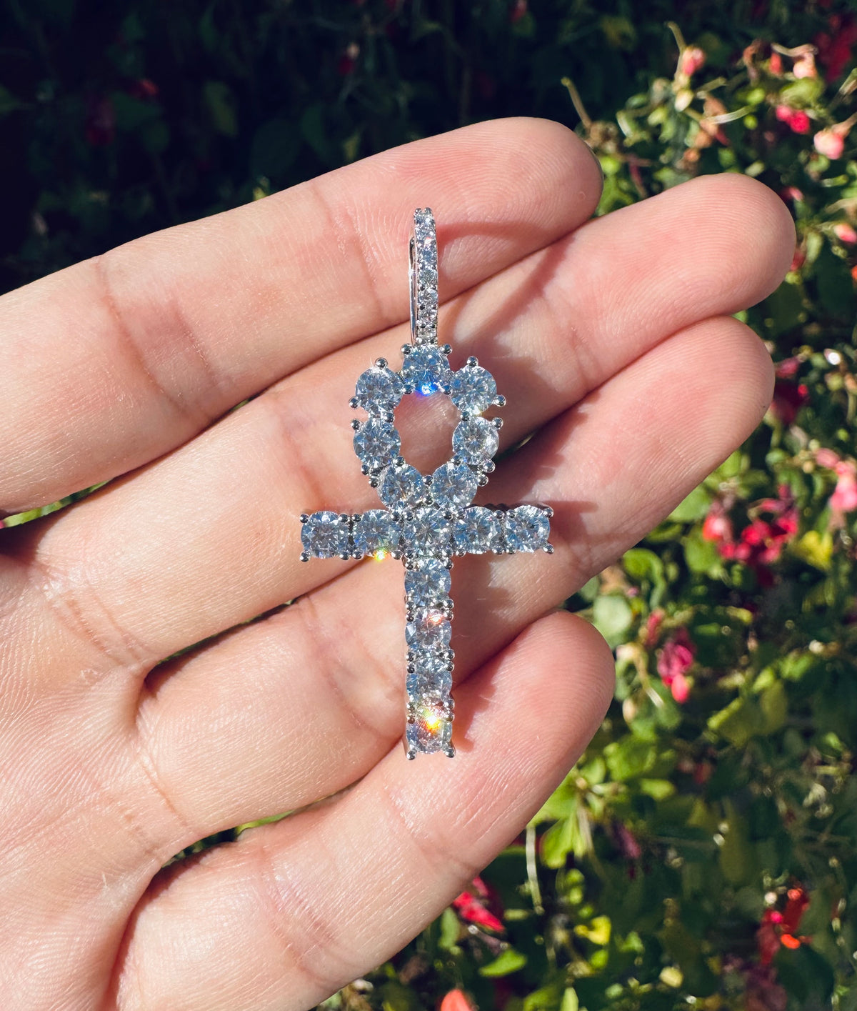 Iced Out Ankh Pendant – Egyptian Faith Jewelry- Miles Jewellery