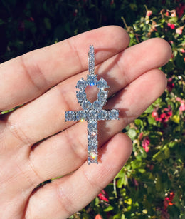 Iced Out Ankh Pendant – Egyptian Faith Jewelry- Miles Jewellery