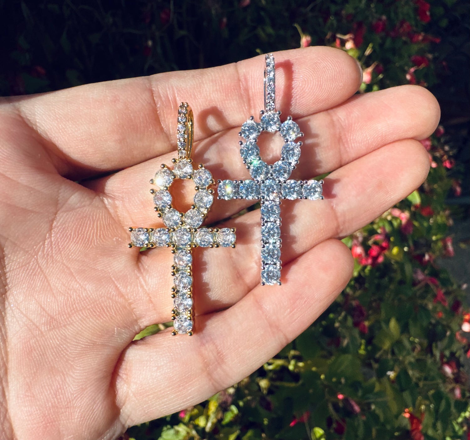 Iced Out Ankh Pendant – Egyptian Faith Jewelry- Miles Jewellery