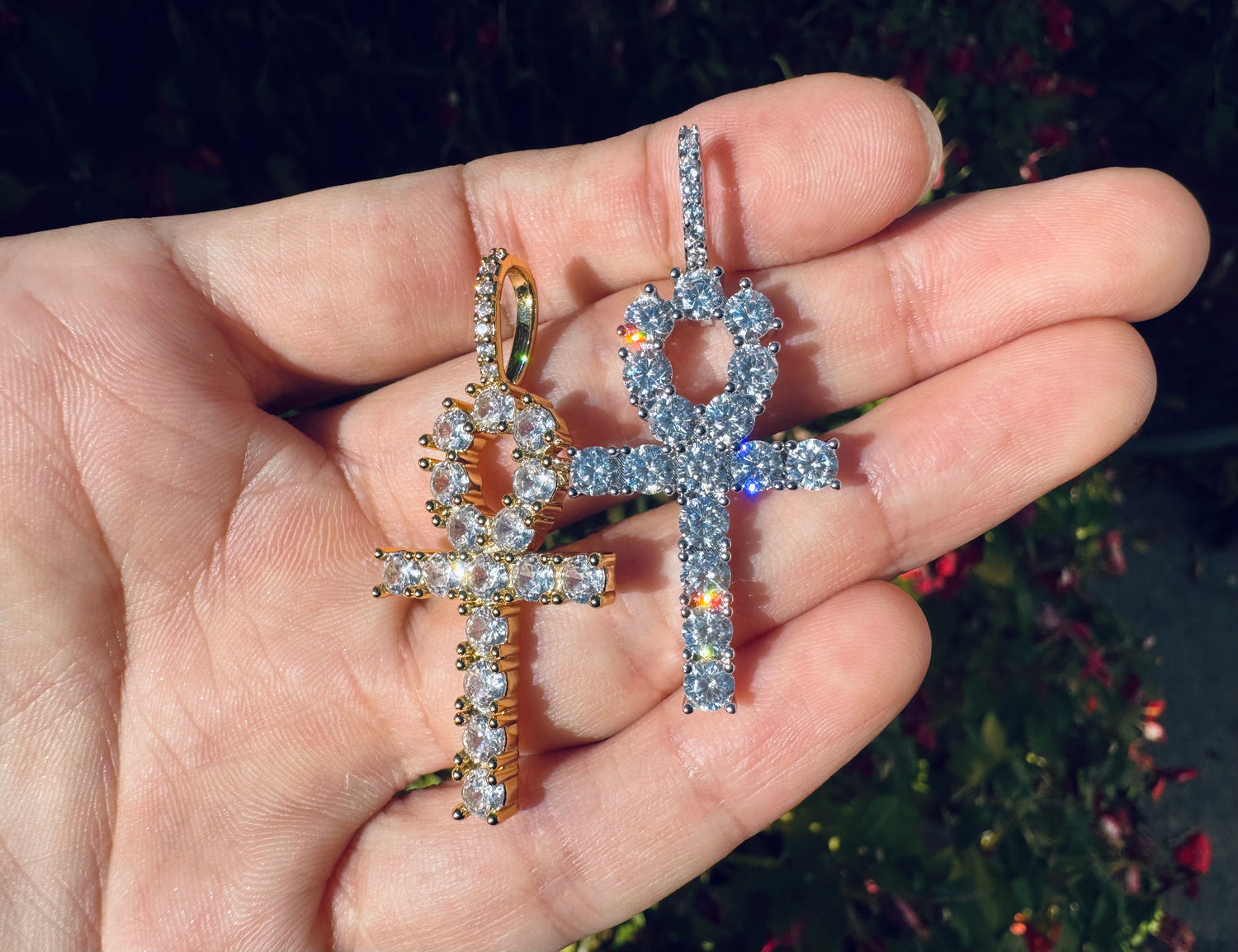 Iced Out Ankh Pendant – Egyptian Faith Jewelry- Miles Jewellery