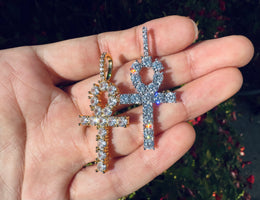 Iced Out Ankh Pendant – Egyptian Faith Jewelry- Miles Jewellery