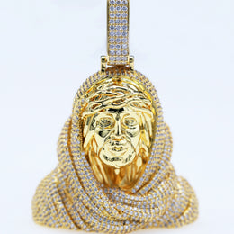 Iced Out 3D Jesus Bust Pendant product image 5