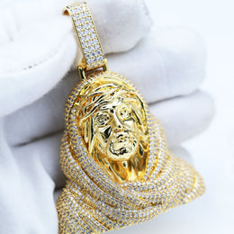 Iced Out 3D Jesus Bust Pendant product image 3