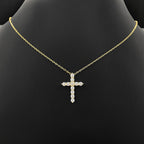 Moissanite Cross Pendant Necklace- Miles Jewellery
