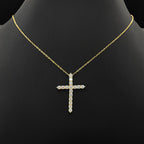 Moissanite Cross Pendant Necklace- Miles Jewellery