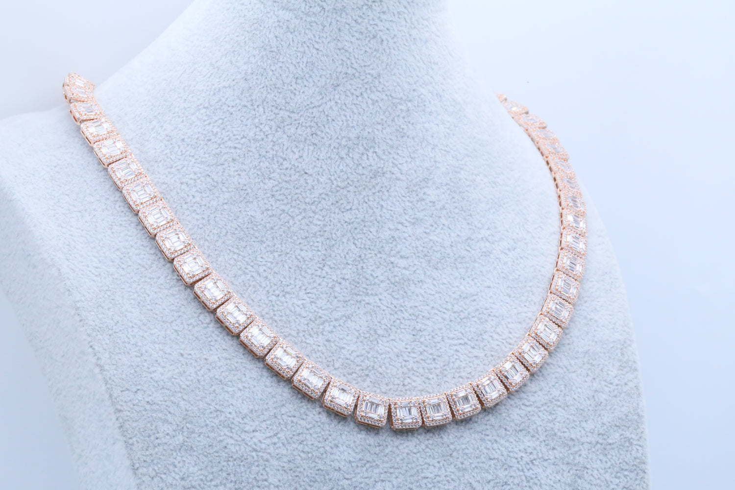 10mm Iced Out Square Link Necklace- Miles Jewellery