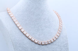 10mm Iced Out Square Link Necklace- Miles Jewellery