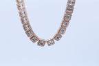 10mm Iced Out Square Link Necklace- Miles Jewellery