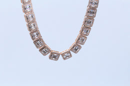 10mm Iced Out Square Link Necklace- Miles Jewellery