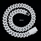 Iced Out VVS1 Moissanite 925 Sterling Silver Prong Cuban Chain