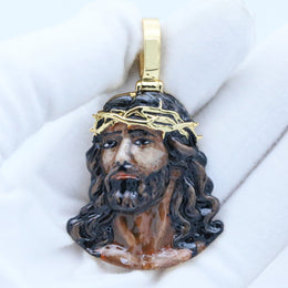 3D Jesus Enamel Head Pendant product image 3