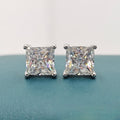 Princess Cut Moissanite Stud Earrings – Classic Square Diamond Look- Miles Jewellery