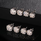 Certified VVS1 D Moissanite Stud Earrings – 925 Sterling Silver Earrings- Miles Jewellery