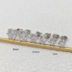VVS1 D Color Moissanite Stud Earrings - Screw Back- Miles Jewellery