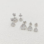 VVS1 D Color Moissanite Stud Earrings - Screw Back- Miles Jewellery