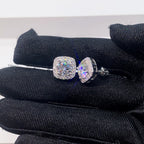 VVS1 D Color Moissanite Halo Stud Earrings - Screw Back- Miles Jewellery