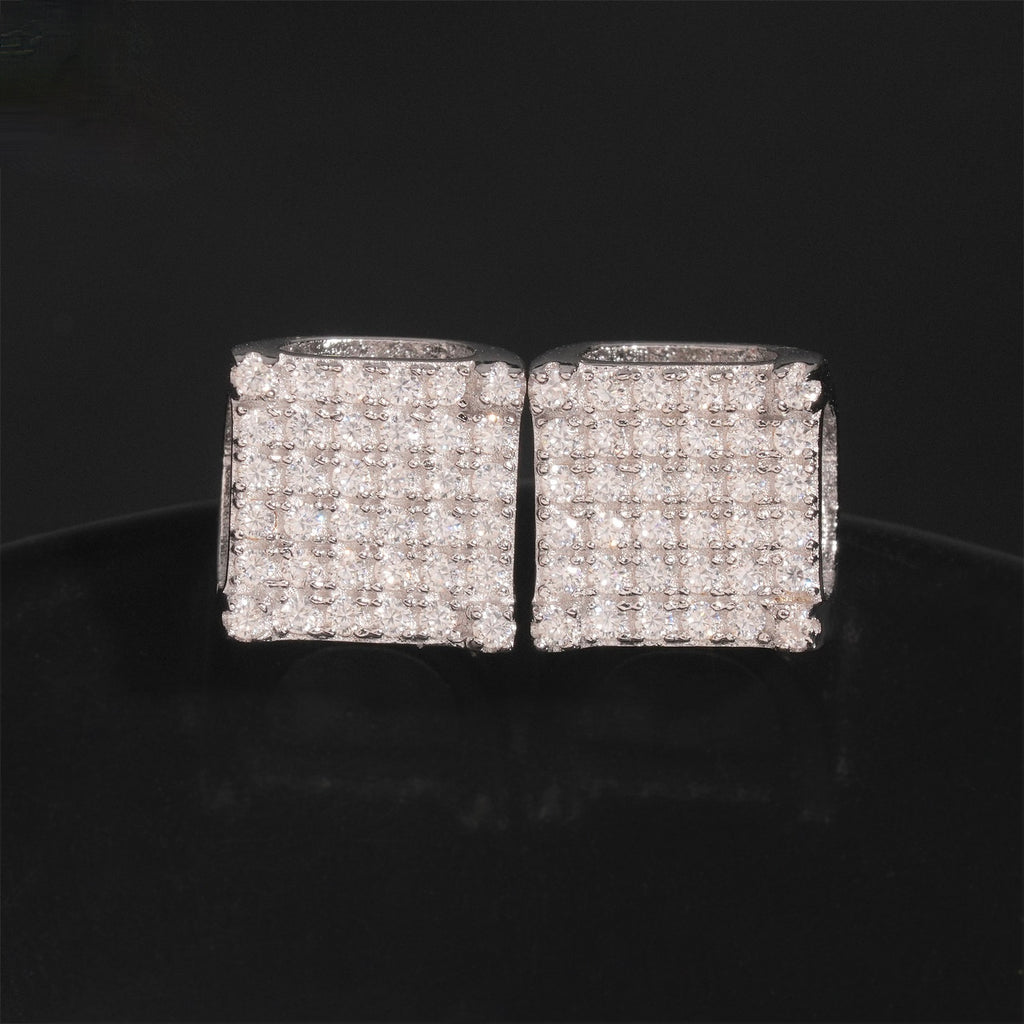 8mm Square Stud Earrings - Screw Back- Miles Jewellery