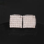 8mm Square Stud Earrings - Screw Back- Miles Jewellery