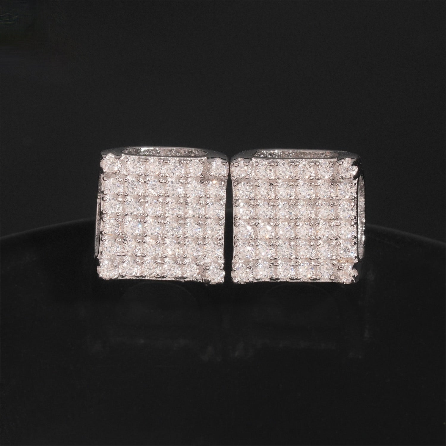 8mm Square Stud Earrings - Screw Back- Miles Jewellery